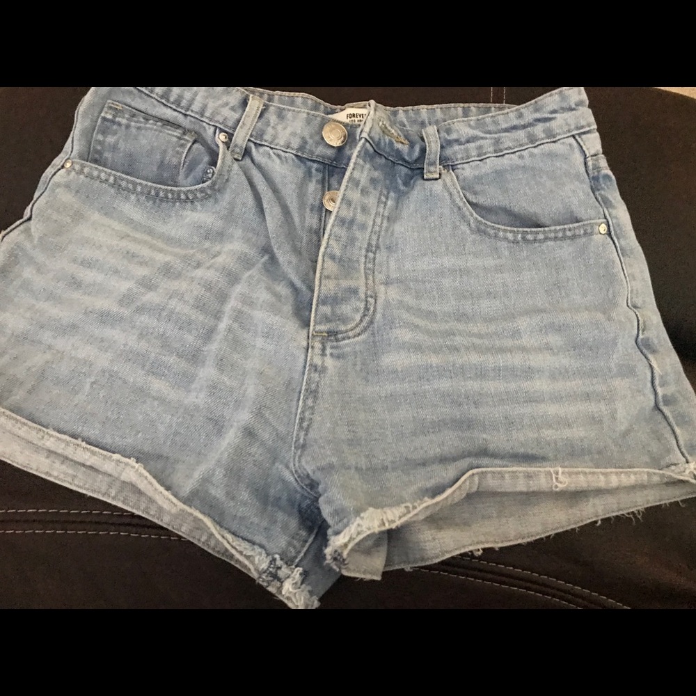 Light wash blue Jean shorts